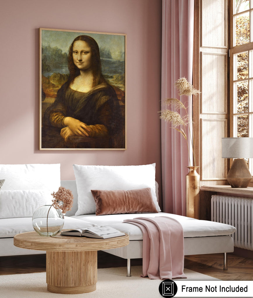 Master Classic Leonardo da Vinci Poster - Vintage Renaissance Print - Gift for Artist, Friend - Mona Lisa