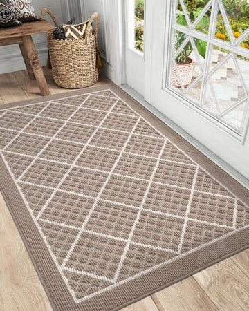 Front Door Mat Indoor Entryway 36x60 Inside Entrance Doormat Beige
