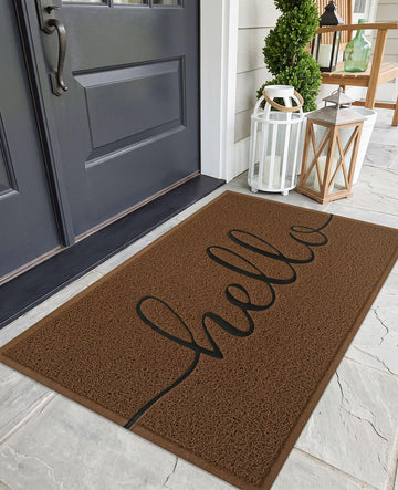 Funny Hello Mats Outdoor/Indoor, Front Door Mat Outside Entrance, Inside Outside Mats Entrance, Funny Doormat
