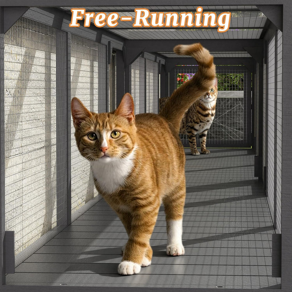 Outdoor Cat Tunnel, Grey, 1-Pack