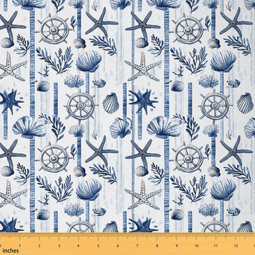 Starfish Fabric by The Yard 3 Yard Nautical Theme