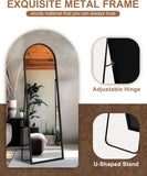 Arched Mirror Full Length,Standing Mirror Full Body,Large Floor with Stand for Wall Entryway Door Bedroom Bathroom