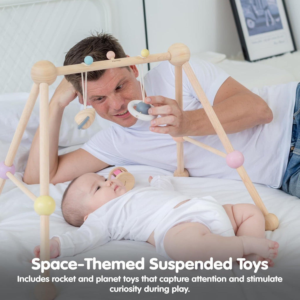 Play Gym Wooden Baby Activity Toy Pastel Montessori Kids Sensory