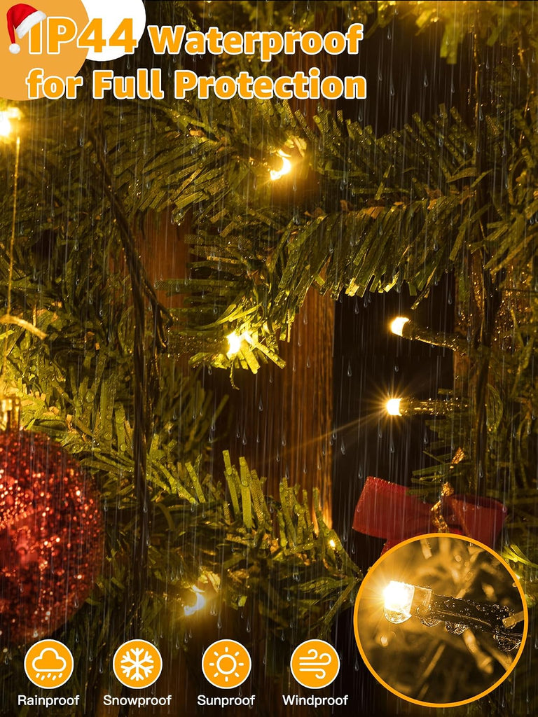 1000 LED 328 FT Christmas Lights, Waterproof Outdoor String With Remote and Timer, 8 Modes Dimmable, Fairy Lights