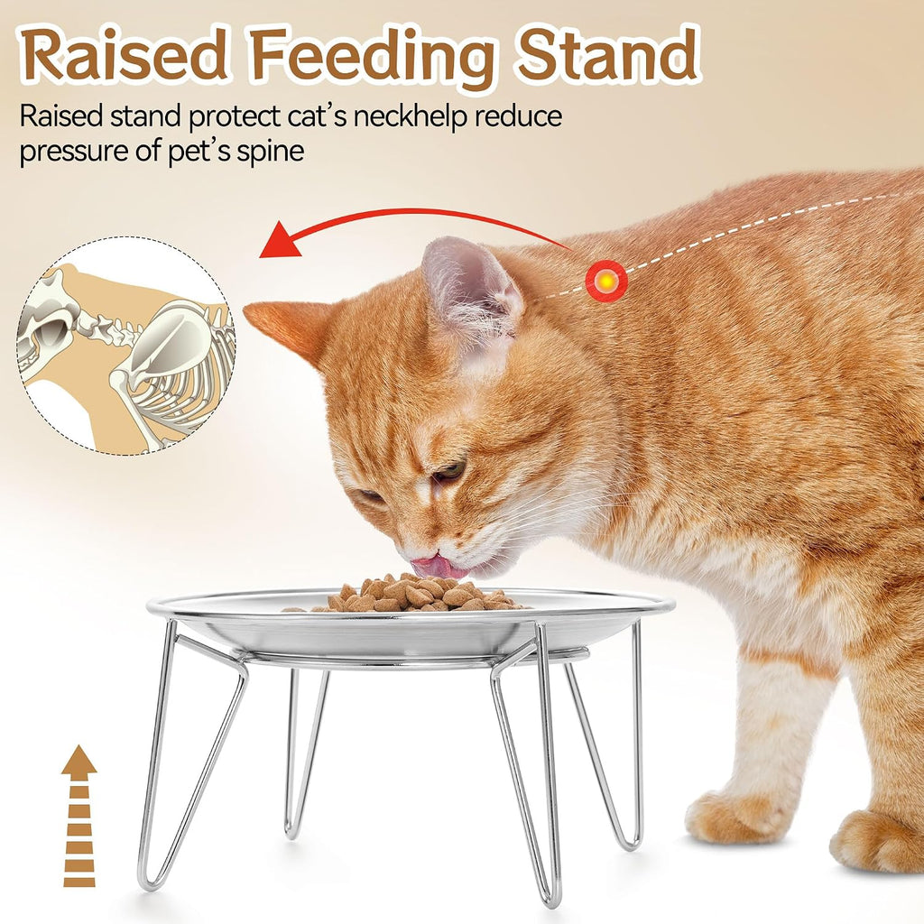 Elevated Cat Bowls with Metal Stand 2 Pack