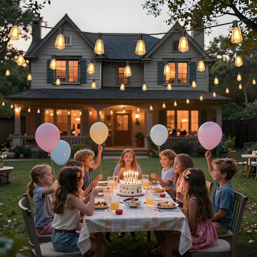 55FT Solar String Lights, Outdoor with Remote 24+2 ST38 LED