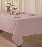 Premium 100% Pure Linen Tablecloth 70"x120" Rectangle, Double Hemstitched Table Cover for Dinner, Pa