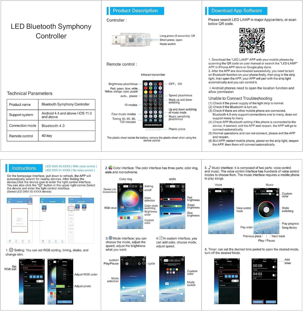 Outdoor Christmas Decorations Tree String Light with Remote APP Control 10FT 305LED Waterfall RGB Color Changing
