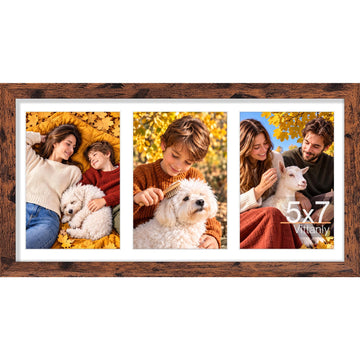 8x16 Collage Picture Frame, Displays 3Pcs 5x7 Photos