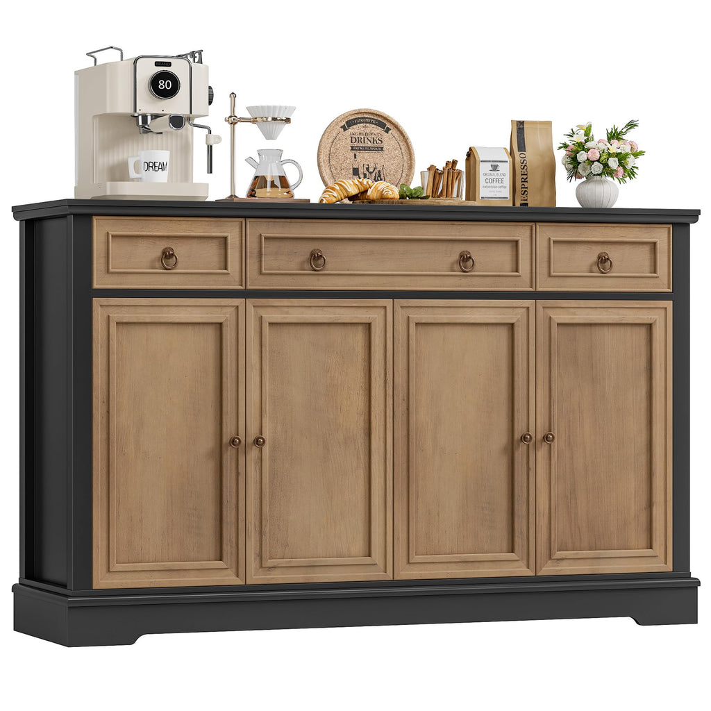 52.7" Buffet Cabinet with Storage, Kitchen Sideboard Buffet Table