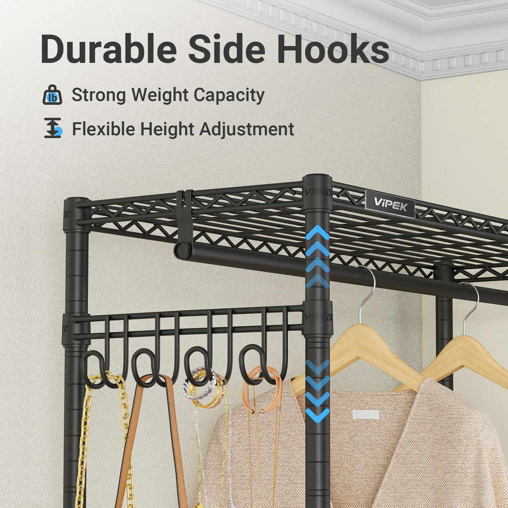 R2C Medium Portable Closets for Hanging Clothes Covered Garment Rack