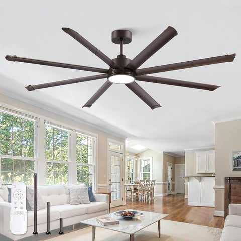84" Ceiling Fan with LED Light and Remote - Oil Bronze