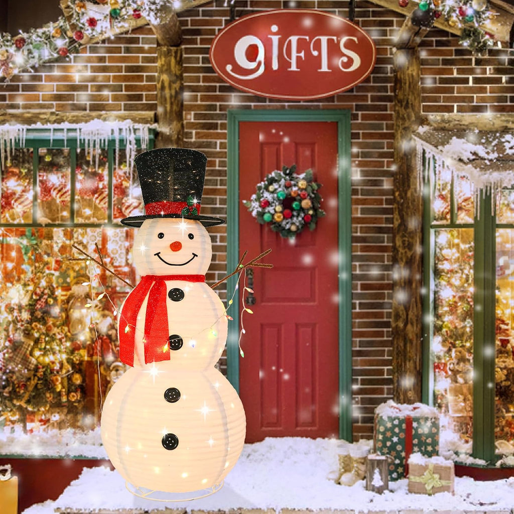 5 FT Lighted Christmas Snowman Outdoor Indoor Holiday Display