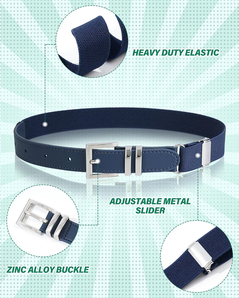 Pack Kids Elastic Belt, Adjustable Stretch Uniform Belts