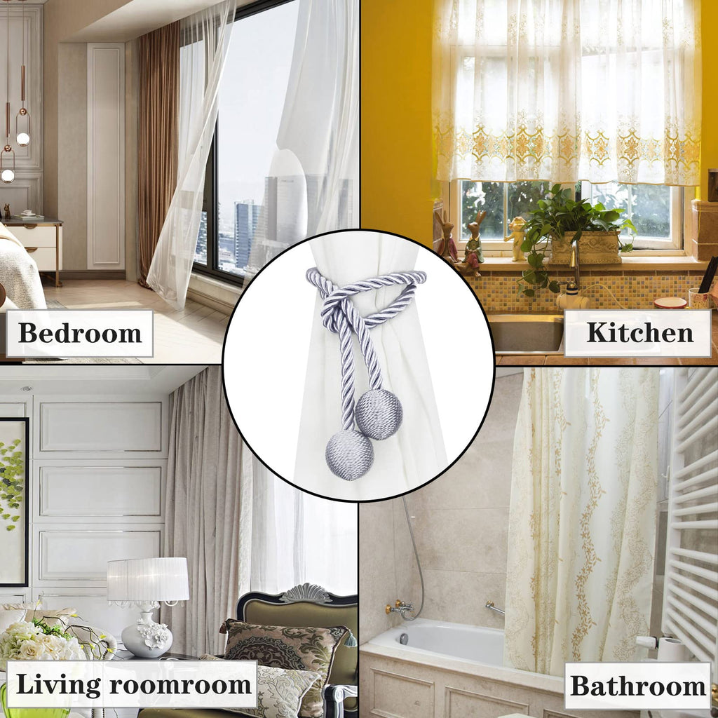 Curtain Tiebacks Outdoor Elegant Decorative Tie Backs Modern Rope Tiebacks for Drapes Window Curtain Holdbacks