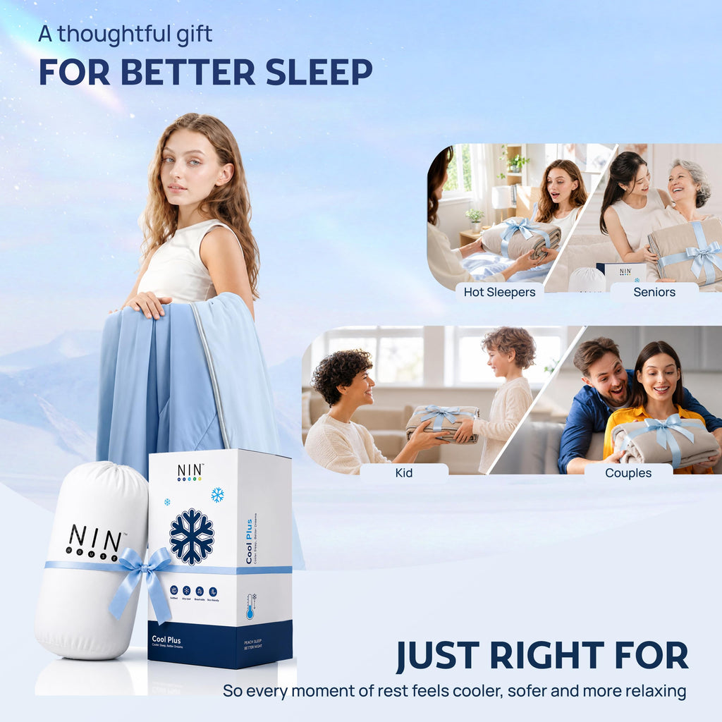 Cool PlusTM Cooling Comforter for Hot Sleepers, Full/Queen | Oeko-TEX Certified Silky Nylon, Lab-Tested