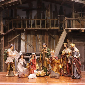 Nativity Set Christmas Scene Set Figurines Statue 5 Inch 11 Pcs