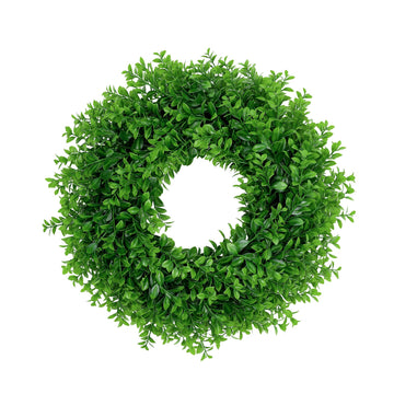 23.6inch Front Door Boxwood Wreaths, Spring Summer Green Wreath