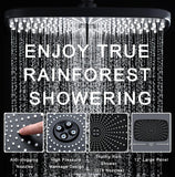 High Pressure Rain Shower Head: Upgrade Shower Heads with Handheld Spray Combo with Fixed Showerhead and 10 Sprays