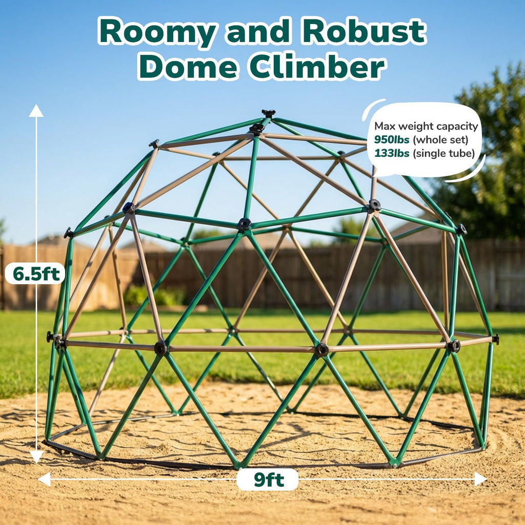 6.5 FT Tall Climbing Dome for Kids 8-12 Backyard Outdoor | ASTM-certified Large Jungle Gym for Older Kids, 950lbs