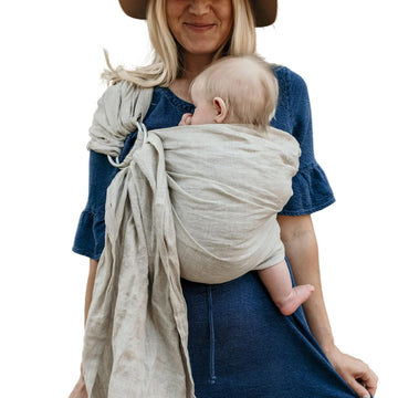 Ring Sling - Linen Newborn Carrier for Infant to Toddler