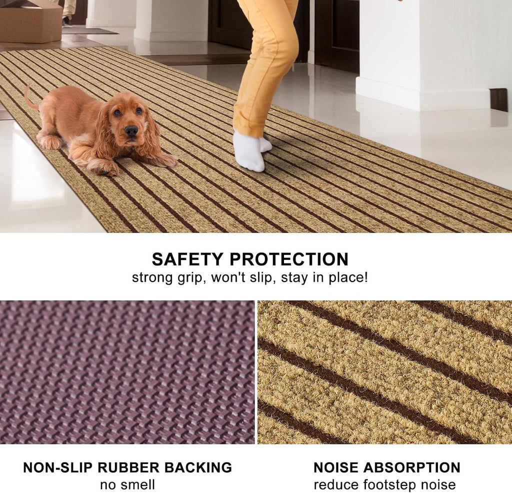 4Ft x 8Ft Outdoor Runner Rug Non Slip Carpet Runner Rubber Backing
