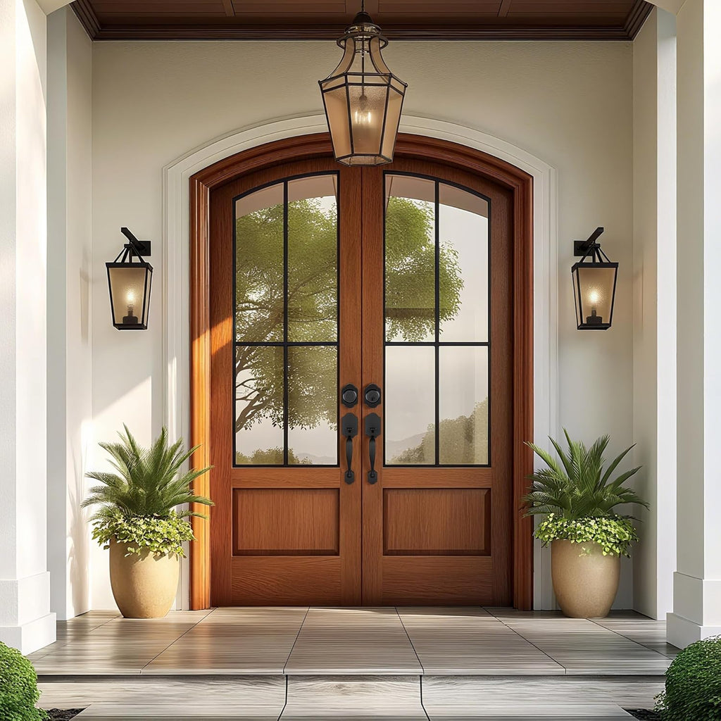 Double Front Door Handleset with Deadbolt