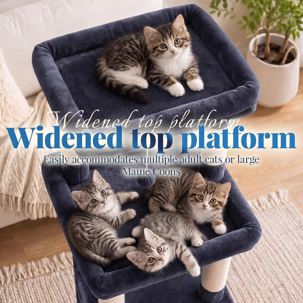 Cat Tree Tower with Extra Large Platform, Big Condo