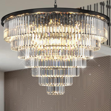 Inspired Odeon Style 24-Light Empress Crystal 7-Tier Chandelier W39.4" - A107-B07CWL4HRD