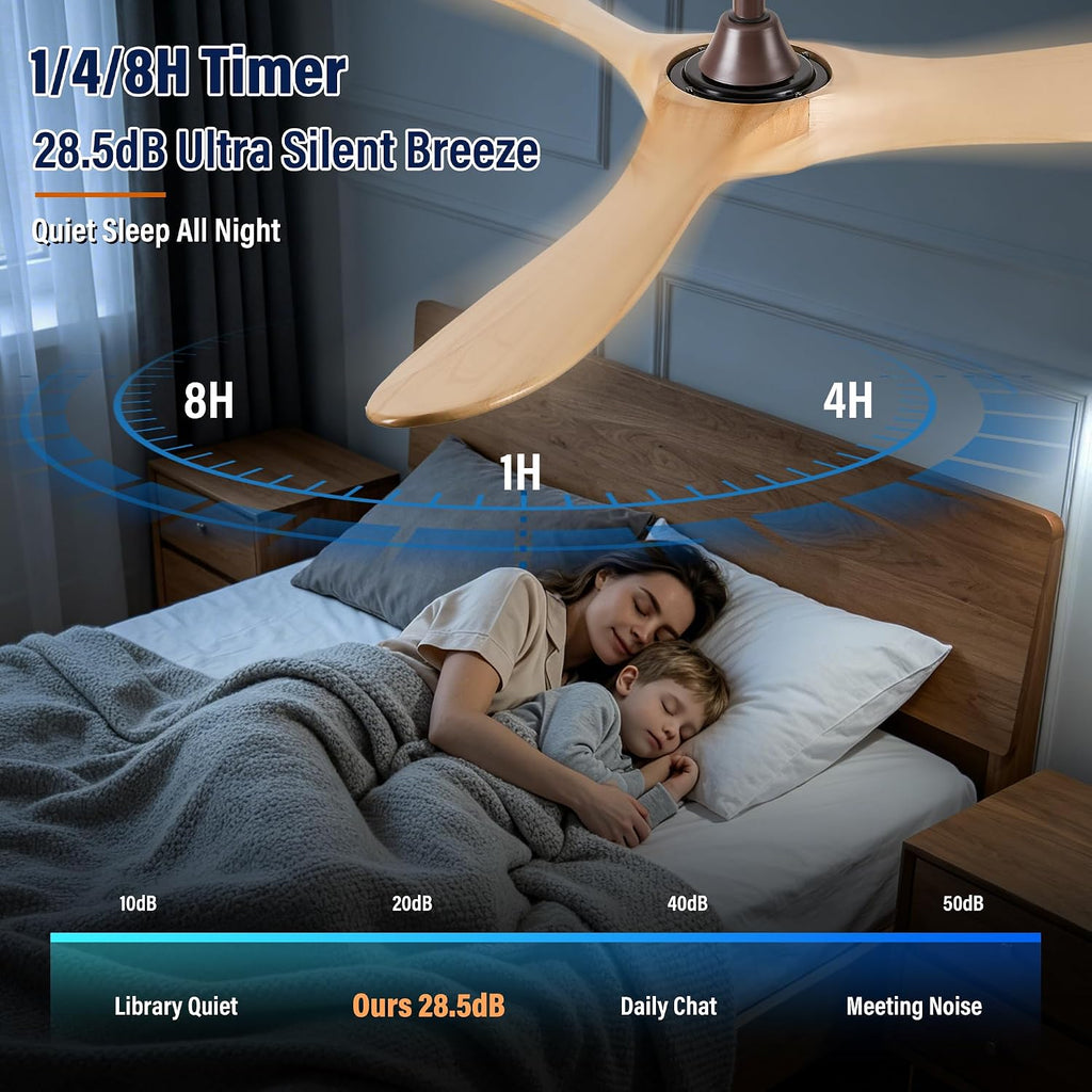 Inspired Maverick Style 52" wood ceiling fan, Oil Rubbed Bronze