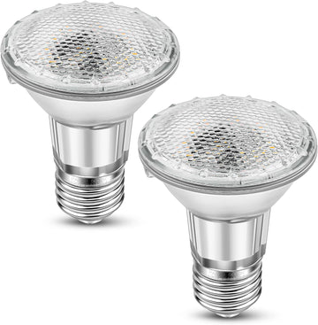 Par20 LED Bulbs, 7W 120V, 2700K, E26 Base, Dimmable, 2 Pack