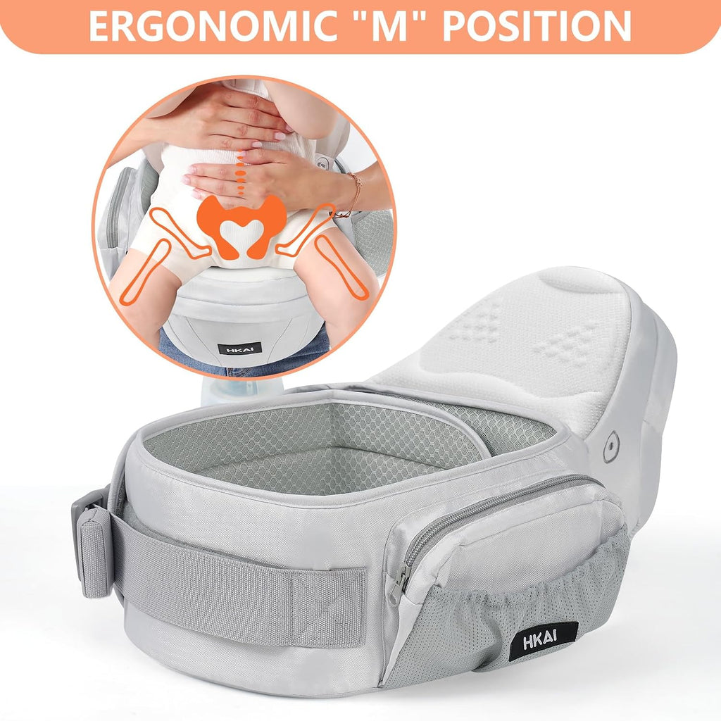 Baby Hip Carrier,Baby Carrier with Adjustable Waistband & Breathable Mesh, Ergonomic Carrier with Non-Slip Hip Seat