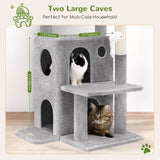 Cat Tree Tower for Indoor Cats, 50-inch Adult Cat Tree House for Large Adult Cats with Steps, Scratching Post