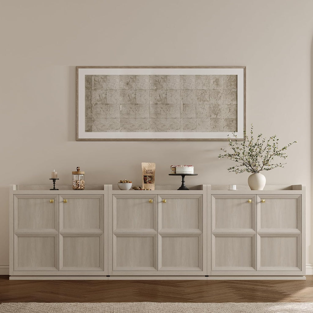 Buffet Cabinet with Storage 101" Sideboard Accent Storage Cabinet for Bedroom Dining Room Living Room Entryway with