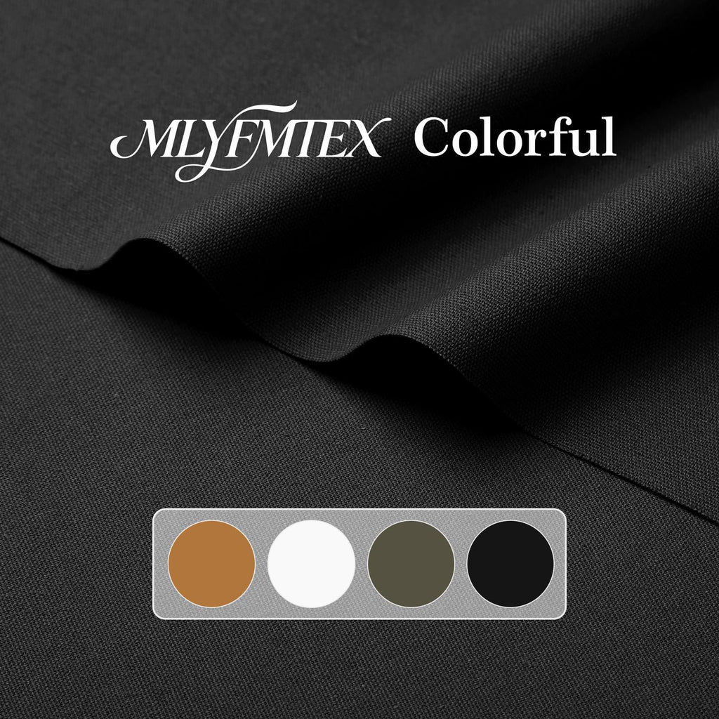 Canvas Fabric by the Yard - 200g/m2, 59 Inch Wide, 1 Yard, Black