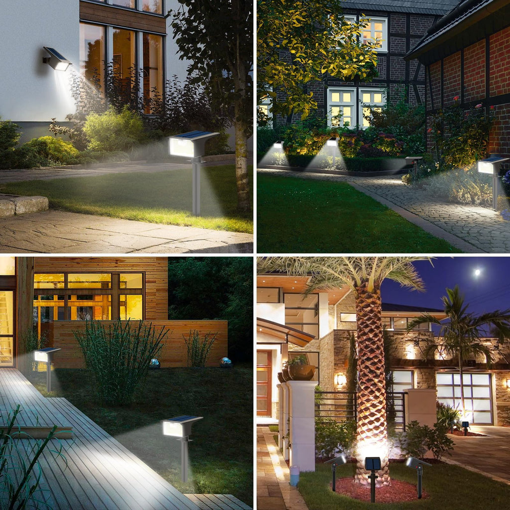 8 Pack 62 LED Solar Spot Lights Outdoor Motion Sensor with 3 Modes
