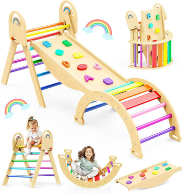 Triangle Set, in-1 Montessori Climbing Toy for Toddlers