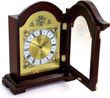 Redwood Mantel Clock with Chimes A134-B09Z64YB4F