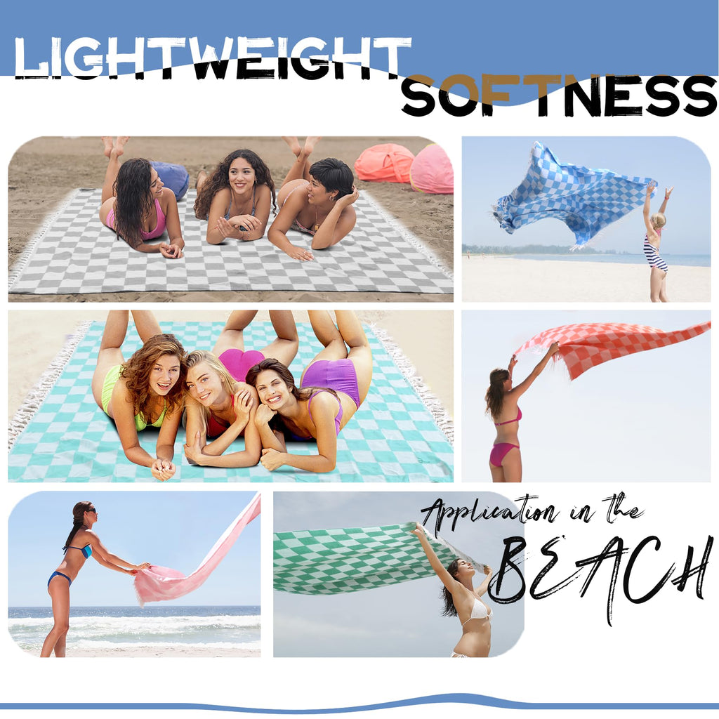 Extra Large Turkish Beach Towel Picnic Mat Throw Blanket Oversized Sandproof Boho Woven Summer Essential Yoga