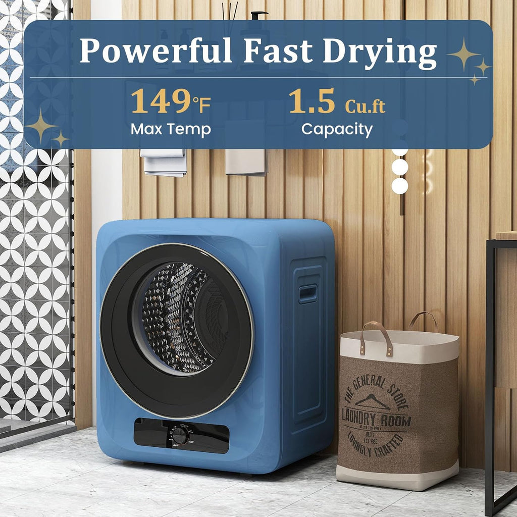 Portable Washer and Dryer Combo, 28 Lbs Twin Tub Washing Machine, 1.5 Cu.Ft Compact Clothes Dryer, Portable Washing