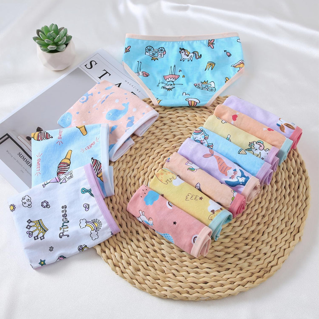 Girls Cotton Briefs Toddler Kids Soft Underwear Panties