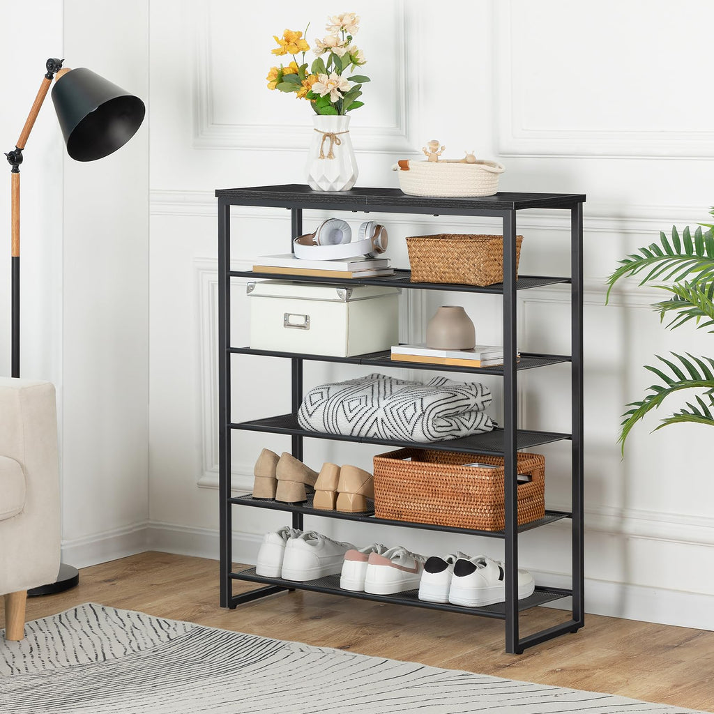 Shoe Rack, 6-Tier Shoe Organizer, for 18-24 Pairs of Shoes, Large Capacity Shoe Storage Shelf, Durable and Stable