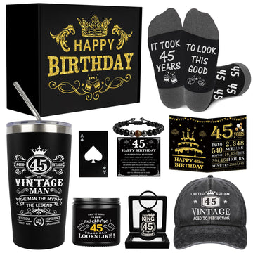 45th Birthday Gifts for Men Tumbler Set, Unique Gift for 45 Year Old Man