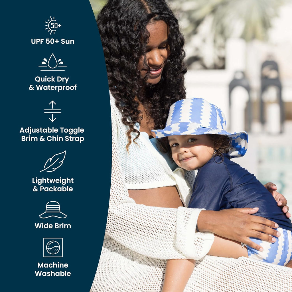 Baby&Toddler Sun Hat|Adjustable UPF 50+ Bucket Hat for Infants&Kids|Lightweight Quick-Dry Hat for Beach&Swim