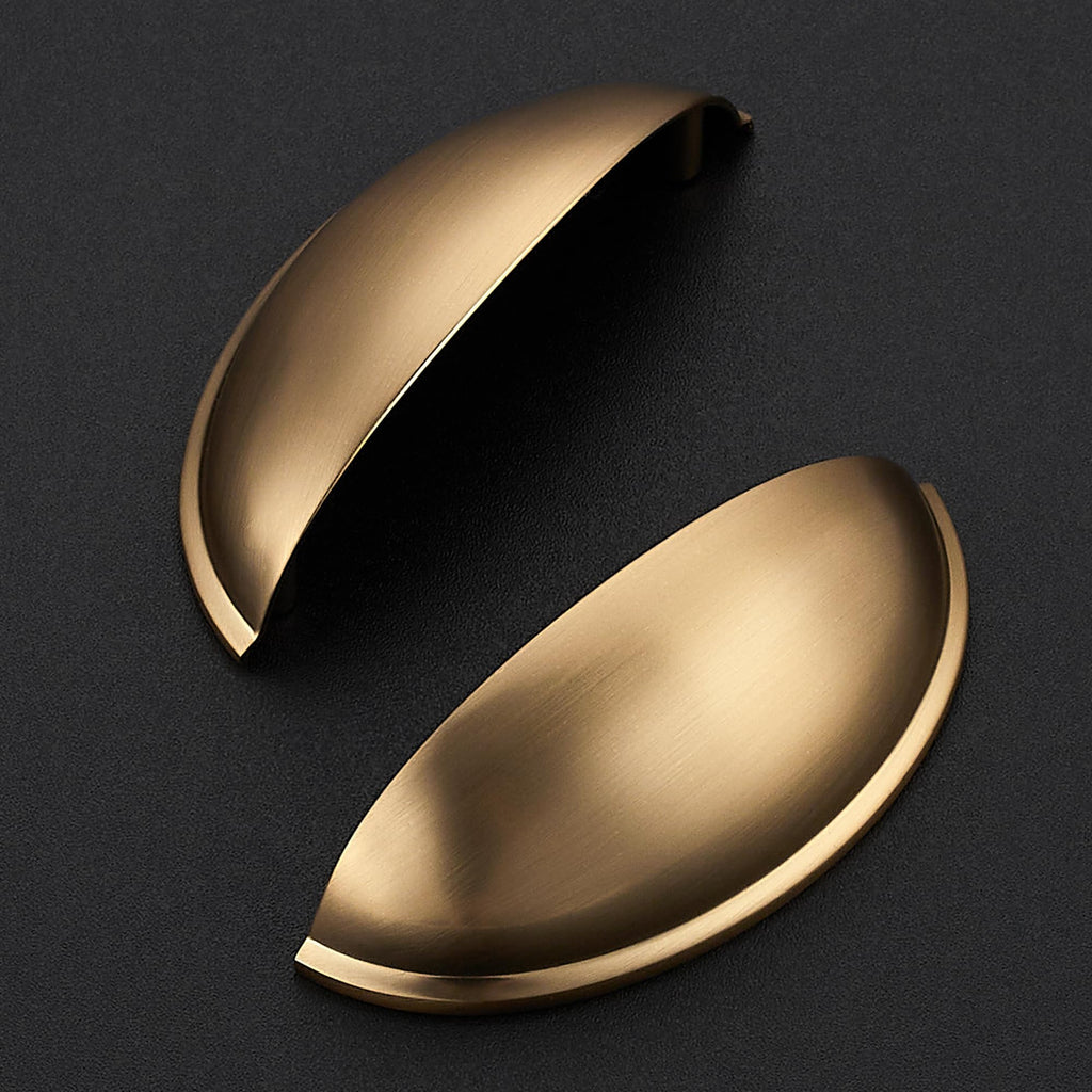 Champagne Bronze Drawer Pulls Cabinet Cup Pulls 3 Inch 3 Pack