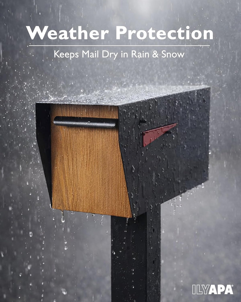 Black Modern Mailbox Post Mount Mailboxes