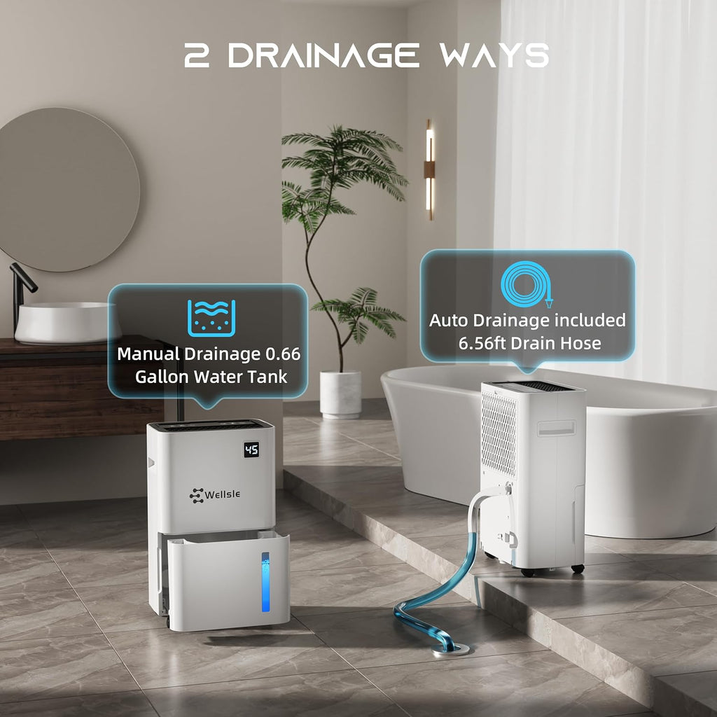 3500 Sq.Ft Dehumidifier, 50 Pint Dehumidifiers for Home and Basement with Drain Hose, Ultra