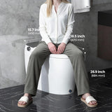 Smart Toilet with Built-In Bidet, Foam System, Temperature-Controlled Wide Heated Seat, Instant Warm Water, Full-Seat Sensor, Auto Open and Close, Foot Sensor, Auto Deodorizer, Remote Control