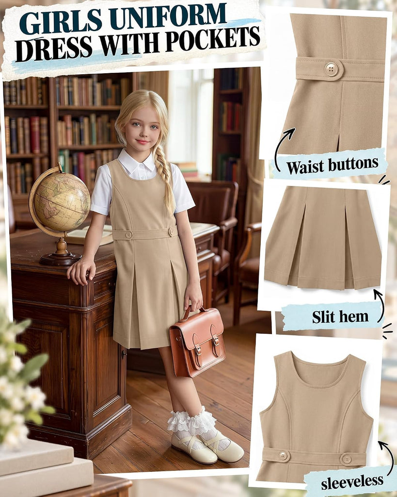 Girls' Uniform Dress School Jumper
