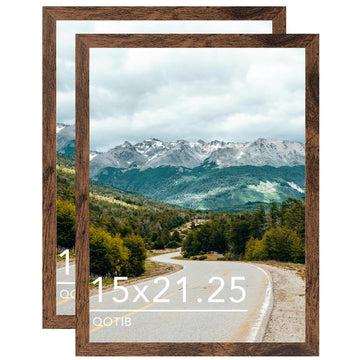 Wood 15x21.25 Puzzles Frame Deep Brown for Wall Hanging, 15 x 21.25 Picture Frame Poster Photo Frame for Wall